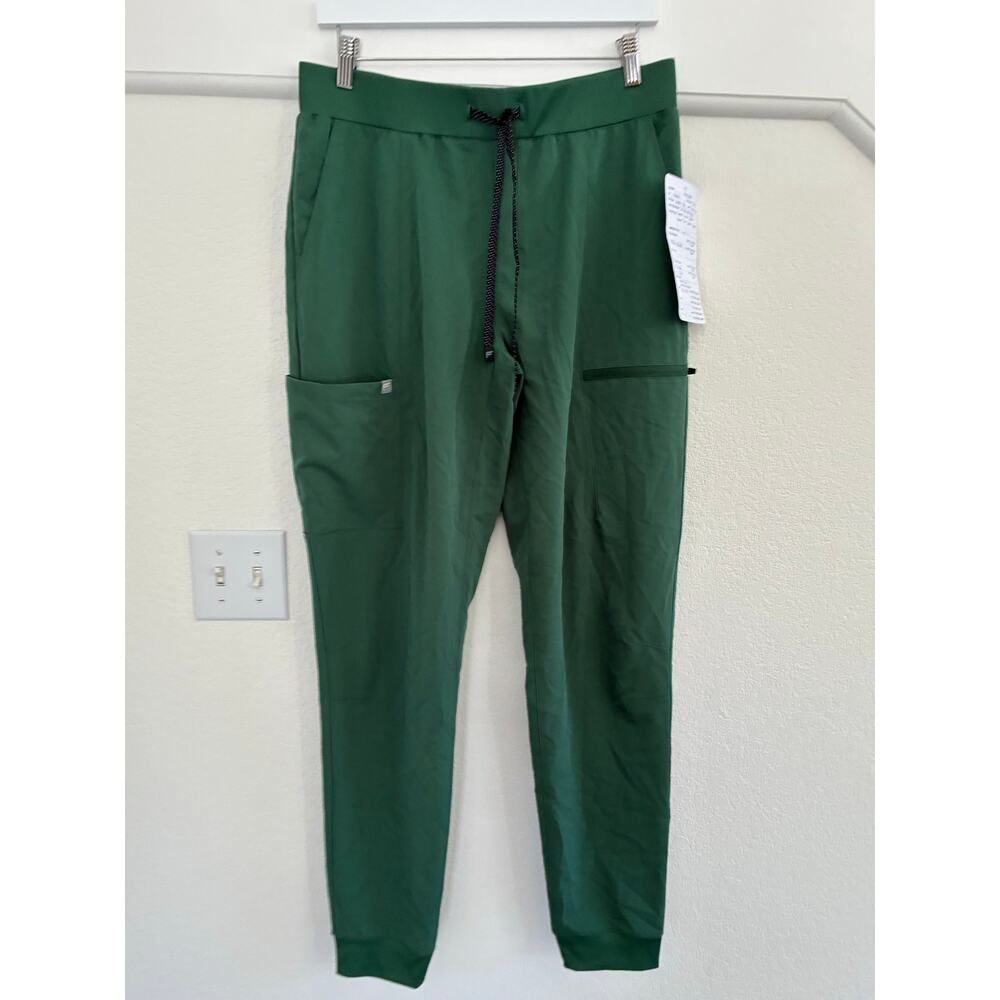 NWT Fabletics Womens Large Tall On Call Scrub Joggers Hunter Green READ